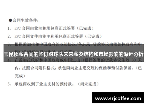 玉昆顶薪合同的签订对球队未来薪资结构和市场影响的深远分析